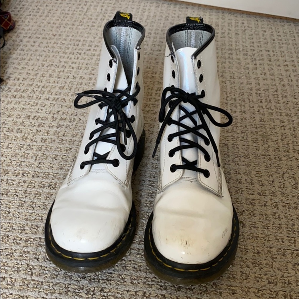 Womens Dr. Martens 1460 8-Eye Boot - White